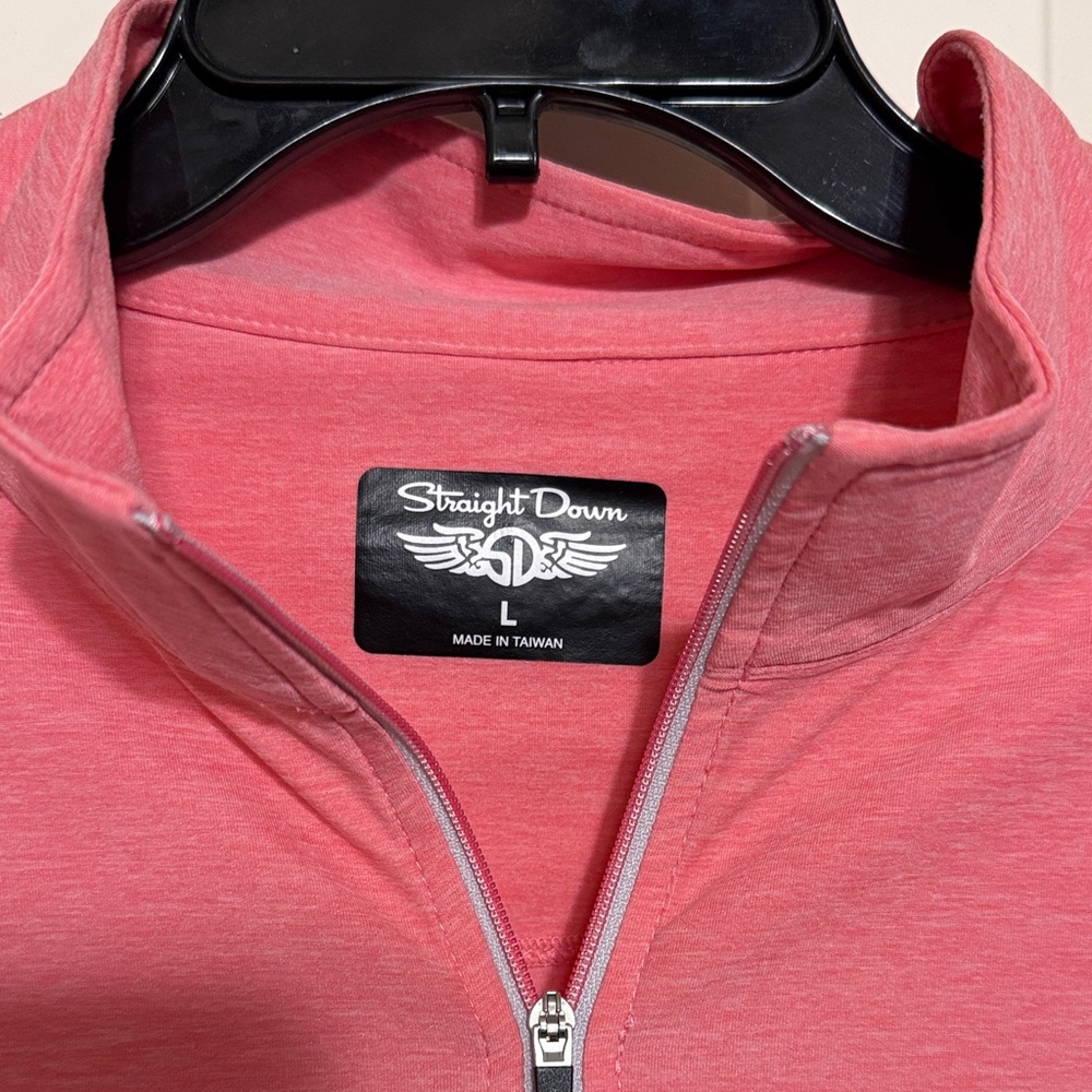 Straight Down Pink Quarter-Zip Pullover Large - image 2